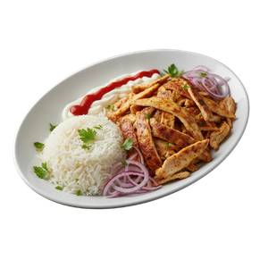 White Rice with Chicken Doner Medium